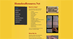 Desktop Screenshot of homelessresource.net