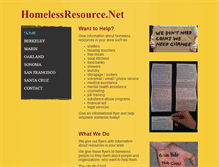Tablet Screenshot of homelessresource.net